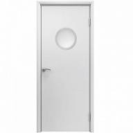 Межкомнатная дверь 800"Aquadoor" белая (ВР, Иллюм,отбойная пласт, усил под порог)